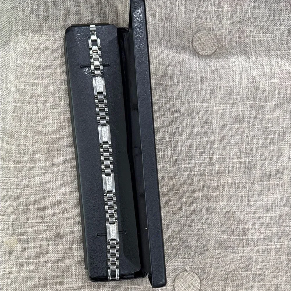 Stainless Steel Silver Bracelet From Kohls  with Black Case